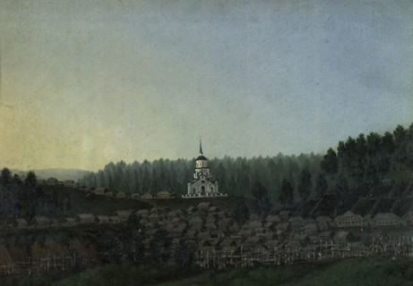 Village of Semiluzhsk, Where There Is Found a Miracle-Working Ikon of St Nikolai the..., 1880-1897. Creator: Pavel Mikhailovich Kosharov.