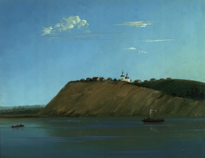 Village of Filinsk on the Right Bank of the Irtysh, 1883. Creator: Pavel Mikhailovich Kosharov.
