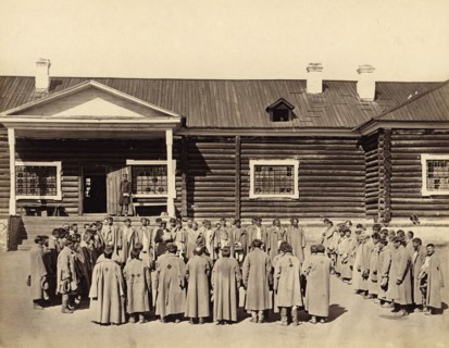 Roll Call of Hard Labor Convicts Serving Their Sentence in Prison, 1891. Creator: Aleksei Kuznetsov.