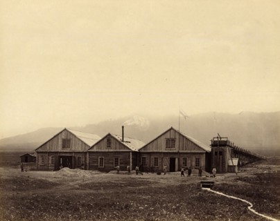 View of the New Silver and Lead Ore Enrichment Plant on the Byrka River, Amachinsk Ore Range, 1891. Creator: Aleksei Kuznetsov.