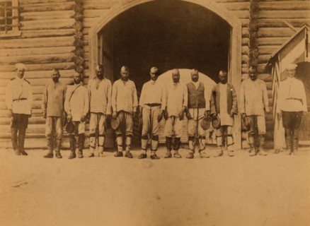 Exiled Convicts from Korsakov Prison Caught in an Escape Attempt, 1880-1899. Creator: Innokenty Ignatievich Pavlovsky.