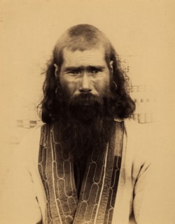 An Ainu Tribal Elder from the Settlement of Taraiki in Southern Sakhalin, 1880-1899. Creator: Innokenty Ignatievich Pavlovsky.