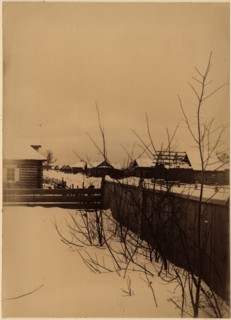 A Settlement in the Large Village of Korsakov in Winter, 1880-1899. Creator: Innokenty Ignatievich Pavlovsky.