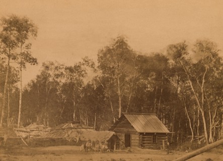 Original Dwellings of the Settlers on Sakhalin Island in the Tymovskoye District, 1880-1899. Creator: Innokenty Ignatievich Pavlovsky.