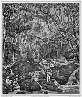 View of the Interior of Peel Island, Bonin Islands, 19th century. Creators: Alexander Postels, Victor Adam, Godefroy Engelmann.