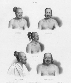 Inhabitants of the lower Caroline Islands, 19th century. Creators: Alexander Postels, Godefroy Engelmann.