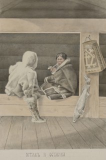 Khant man and woman, 1862-1887. Creator: Mikhail Znamensky.