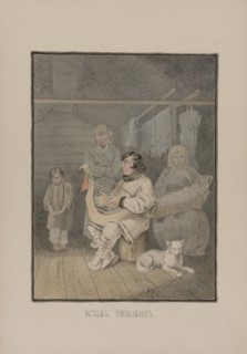 Khant musician, 1862-1887. Creator: Mikhail Znamensky.