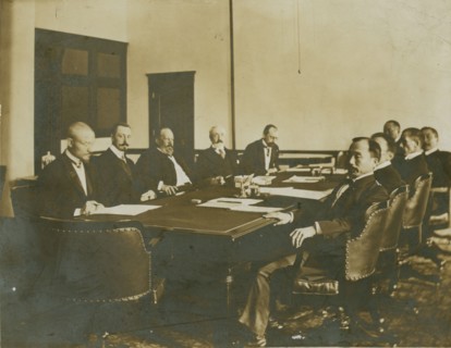 Views of the peace conference in session, 1905. Creator: Unknown.