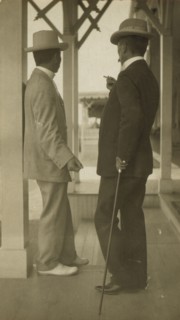 Lieut. Com. Takeshita and Mr. Sato, 1905. Creator: Unknown.