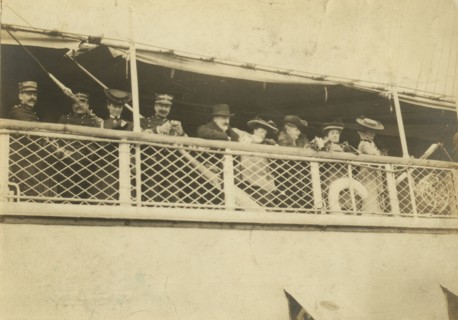 Departure of Baron de Rosen from Yokohama, c1904. Creator: Unknown.