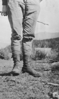 Feet of George A. Parks, between c1900 and 1916. Creator: Unknown.