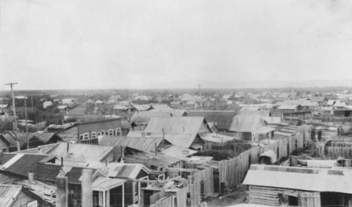 A group of homes, between c1900 and 1916. Creator: Unknown.