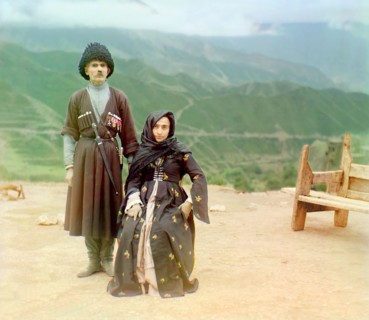Dagestani types, between 1905 and 1915. Creator: Sergey Mikhaylovich Prokudin-Gorsky.