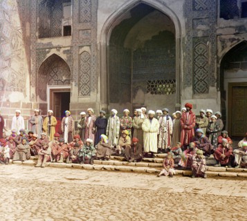 On the Registan, Samarkand, between 1905 and 1915. Creator: Sergey Mikhaylovich Prokudin-Gorsky.