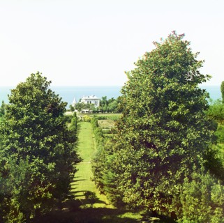 Lau-Dzhen-Dzhau's house, Chakva, between 1905 and 1915. Creator: Sergey Mikhaylovich Prokudin-Gorsky.
