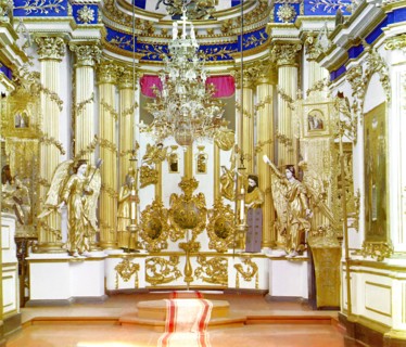 Iconostasis in the Church of the Transfiguration [Belozersk, Russian Empire], 1909. Creator: Sergey Mikhaylovich Prokudin-Gorsky.