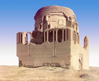 Side view of a crumbling mosque, between 1905 and 1915. Creator: Sergey Mikhaylovich Prokudin-Gorsky.