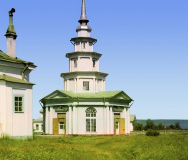 Petrozavodsk: chapel built by Peter the Great, 1915. Creator: Sergey Mikhaylovich Prokudin-Gorsky.