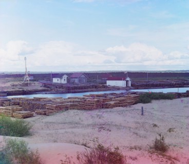 Rescue station on Onega Lake [Russian Empire], 1909. Creator: Sergey Mikhaylovich Prokudin-Gorsky.