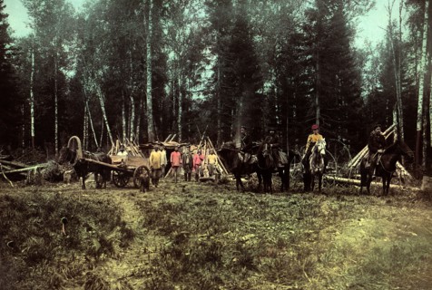 Group of Workers at the Zimov'evsko-Meshchaninovskaia Railroad, 1906-1908. Creator: Dorozhno-Stroitel'nyi Otdel.