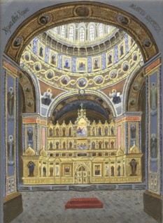 Interior View of the Newly-Built Cathedral of the Holy Trinity. Tomsk, 1900-1902. Creator: Pavel Mikhailovich Kosharov.