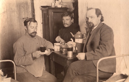 Teatime Even While in Penal Servitude, 1906-1911. Creator: Isaiah Aronovich Shinkman.