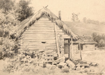 Shed in a Village near the Ural Mountains, 1904. Creator: Boris Vasilievich Smirnov.