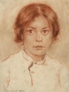 Female Pupil at the Irkutsk School, 1904. Creator: Boris Vasilievich Smirnov.