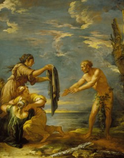 Odysseus and Nausicaa, c1655. Creator: Salvator Rosa.