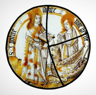 Roundel: Saints Hippolytus and Margaret, between 1490 and 1510. Creator: Unknown.