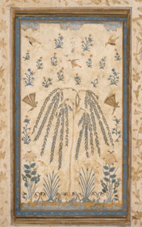 Découpé Flowers and Birds Around a Découpé Tree with Feathery Branches, Late 16th century. Creator: Unknown.