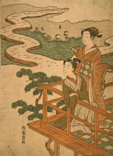A Couple Viewing Rice Planting, 18th century. Creator: Isoda Koryusai.