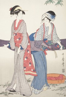 Women Stretching Silk (image 1 of 3), between c1797 and c1798. Creator: Kitagawa Utamaro.
