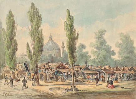 The old Tandelmarkt in Vienna, undated. Creator: J. A. Störr.
