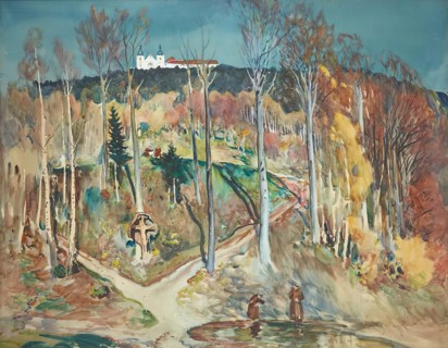 Garden (forest slope near Maria Taferl in the Wachau), around 1914/1915. Creator: Julian Falat.
