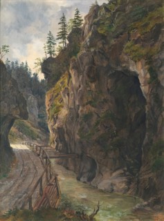 Rocky gorge, undated. Creator: Ludwig Halauska.
