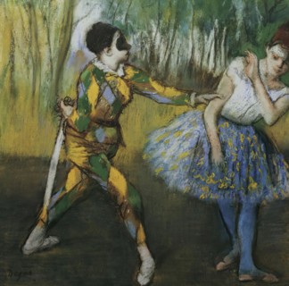 Harlequin and Colombine, around 1886. Creator: Edgar Degas.