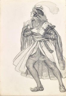 Oriental prince in adoration pose, c1900. Creator: Franz Bauer.