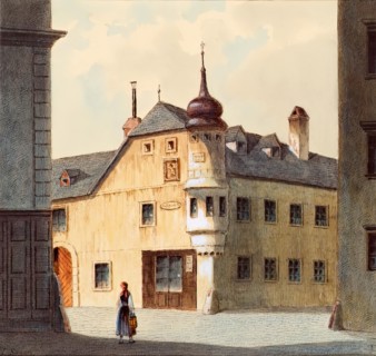 The old house at the new building in Vienna, undated. Creator: Franz Sager.