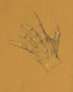 Hand study for "Ossian and Malvina", before 1821. Creator: Johann Peter Krafft.