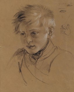 Portrait study for "Archduke Karl with his staff in the Battle of Aspern", before 1817. Creator: Johann Peter Krafft.