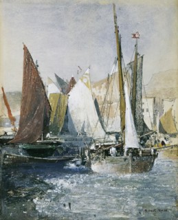 Sailboats, undated. (c1900s) Creator: Robert Russ.