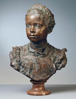 Julie von Benesch at the age of 8, 1889. Creator: Viktor Oskar Tilgner.