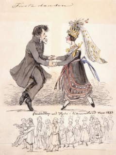 First Dance. "Farmer wedding at Hjula in Södermanland Nov. 1837", 1837. Creator: Fritz von Dardel.