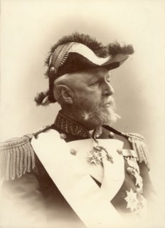 King Oscar II (1829-1907), portrait, 1880-1900. Creator: L Larsson.