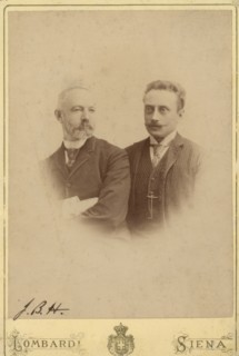 Business card portrait - John B. How and Claes Lagergren, 1889. Creator: Paolo Lombardi.