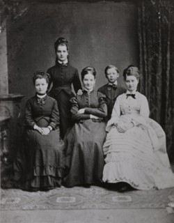 Group portrait of members of August Strindberg's family, 1870-1880. Creator: Unknown.