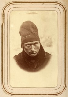 Portrait of Johan Anders Svensk, 25 years old, Jokkmokk, 1868.  Creator: Lotten von Duben.