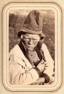 Portrait of Nils Persson Tappa, Arjeplog, 1868.  Creator: Lotten von Duben.